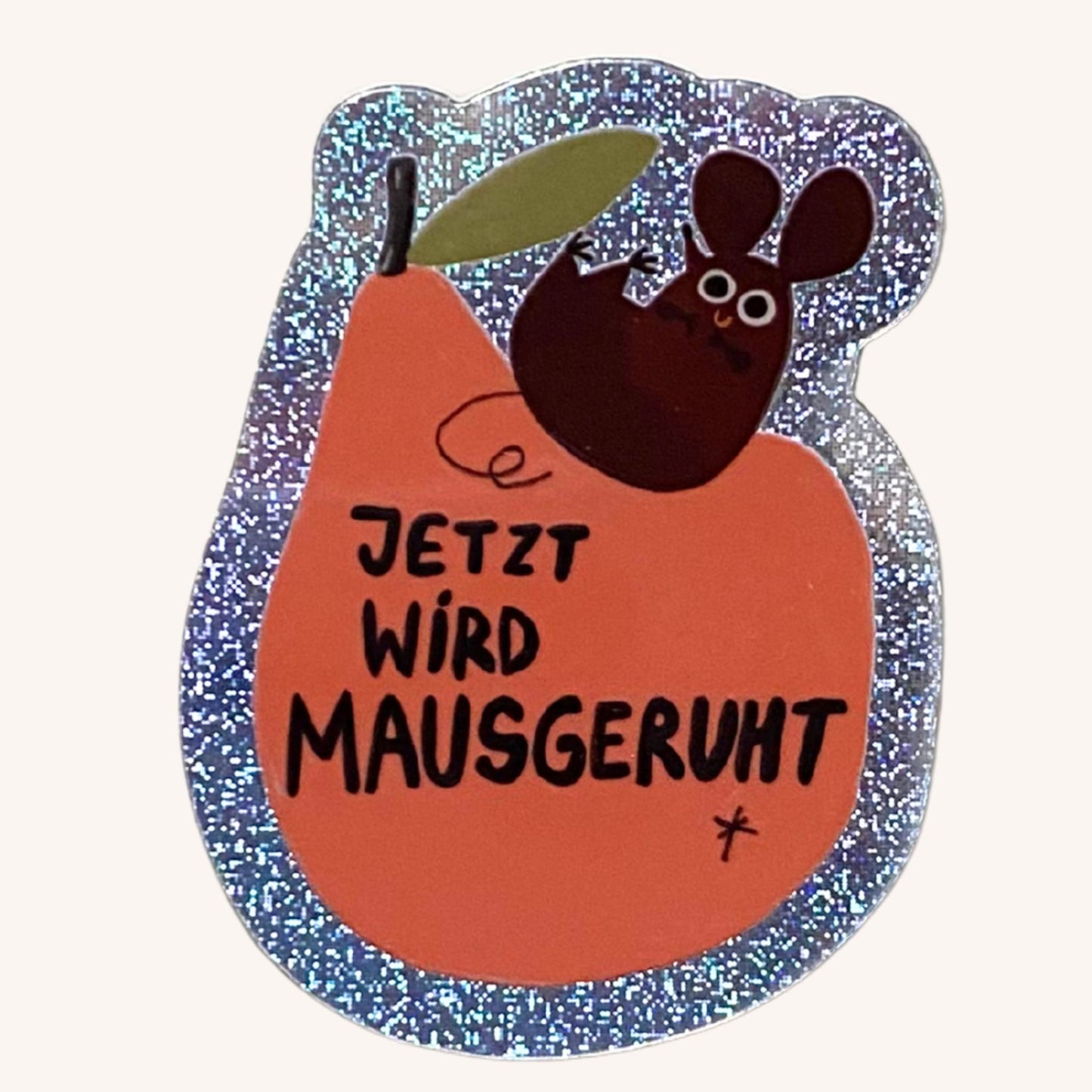 Mausgeruht Glitzer Sticker