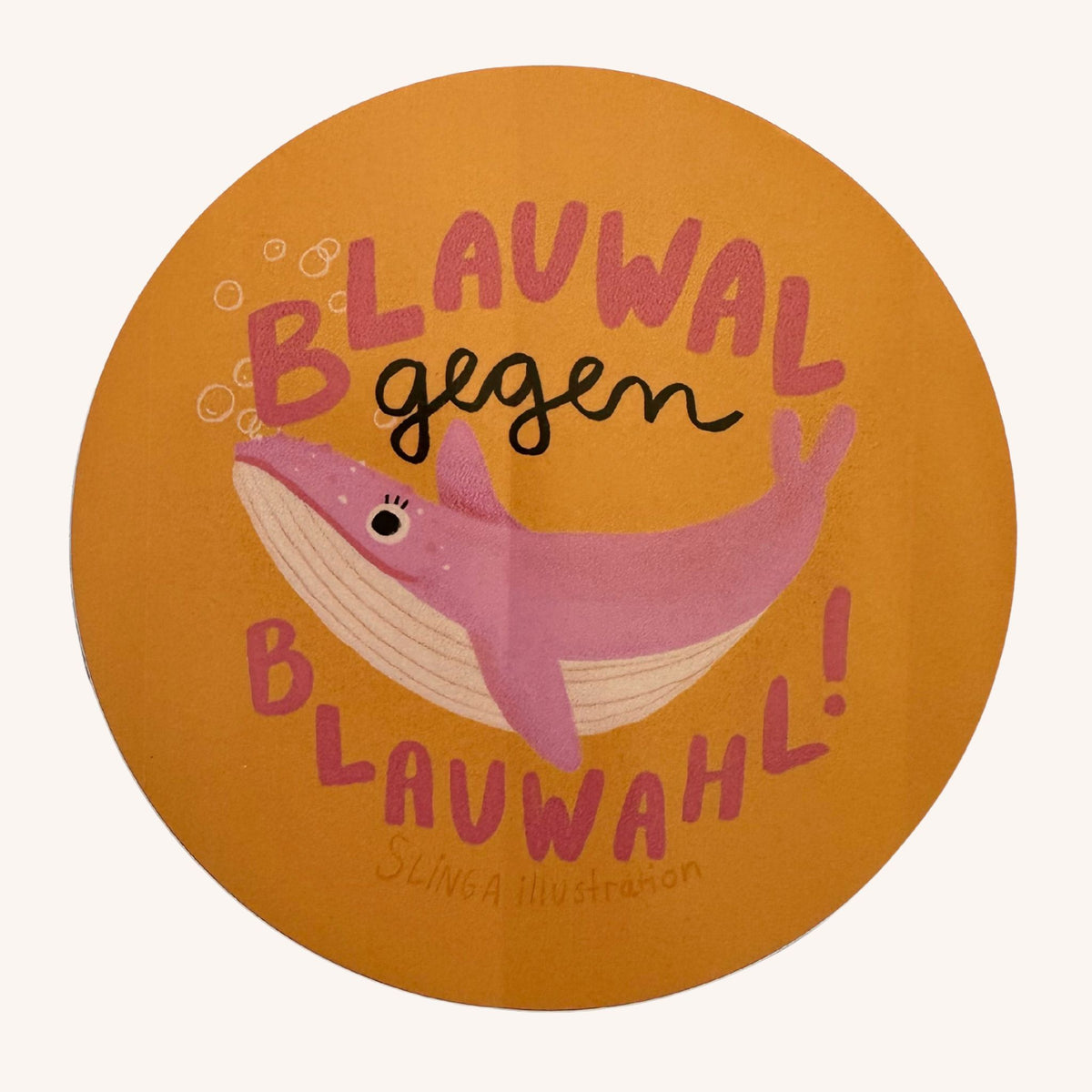 Blauwal gegen Blauwahl - Sticker